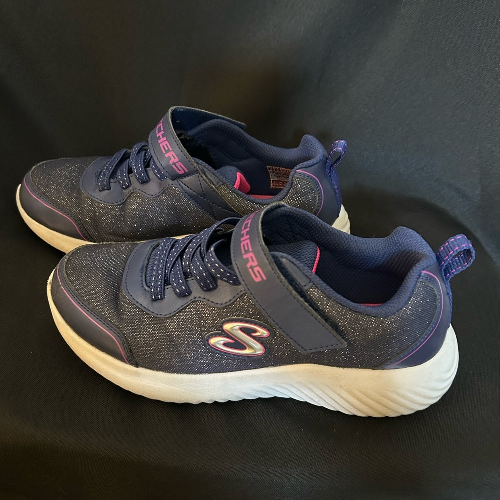 Skechers Blue and Pink Sneakers with Velcro